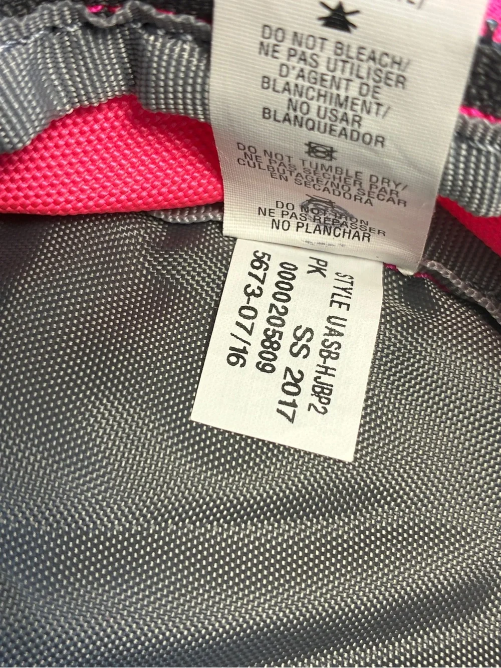 Under Armour Hustle Jr II T-Ball Bat Pack Pink Gray Baseball Backpack UASB-HJBP2